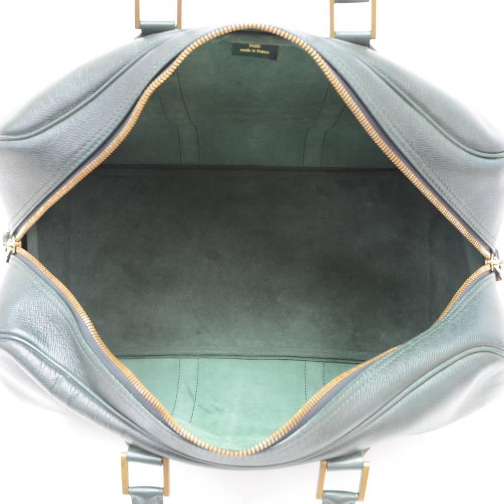 Louis Vuitton Kendall PM Dark Green Taiga Leather Travel Bag + Strap  4
