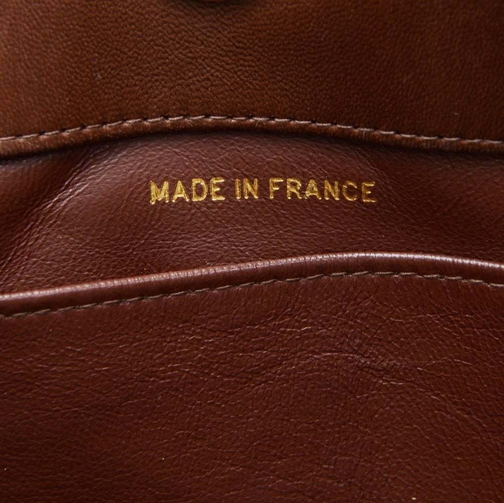 Vintage Chanel Dark Brown Quilted Leather Tote Shoulder Bag 6