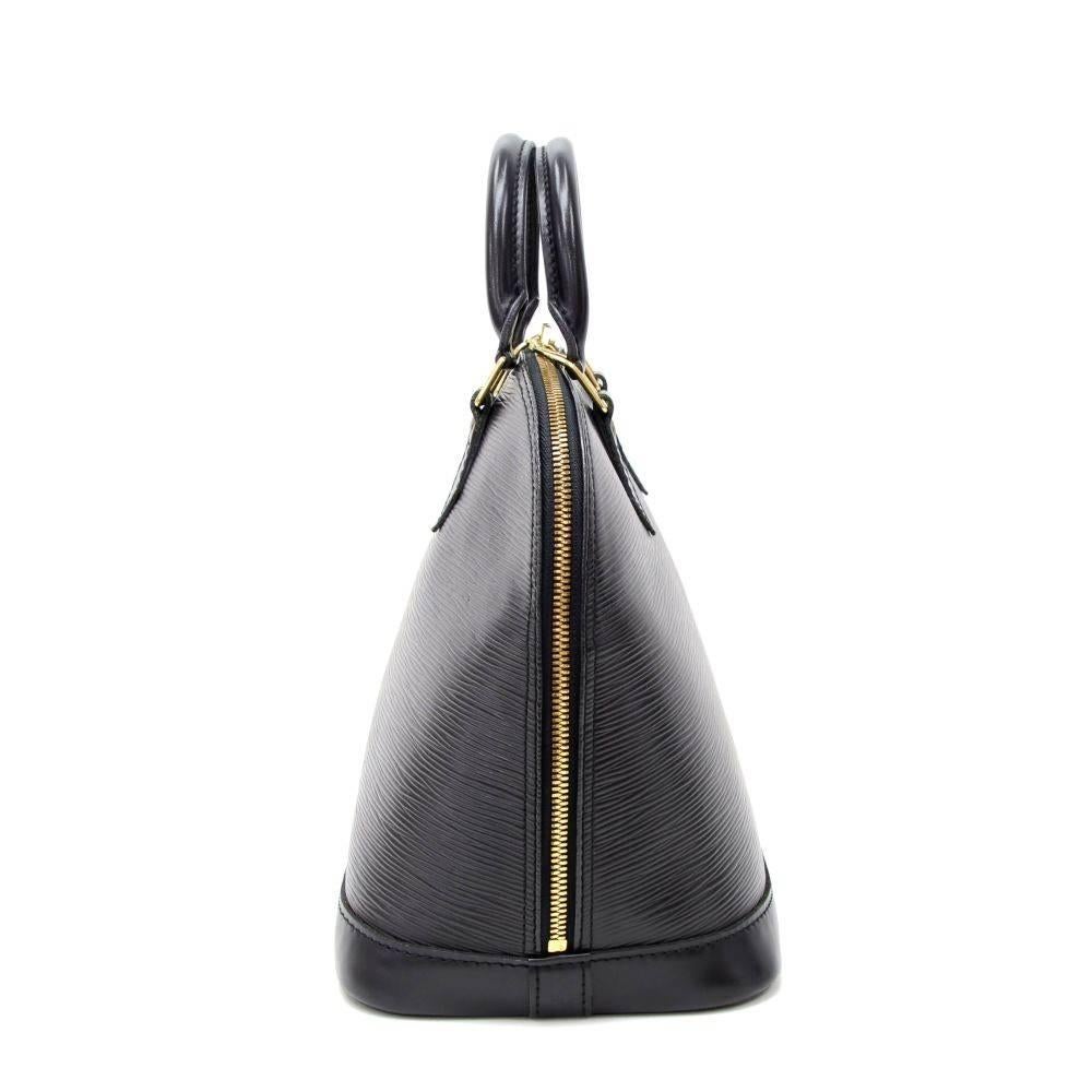 Louis Vuitton Alma Black Epi Leather Hand Bag In Good Condition In Fukuoka, Kyushu