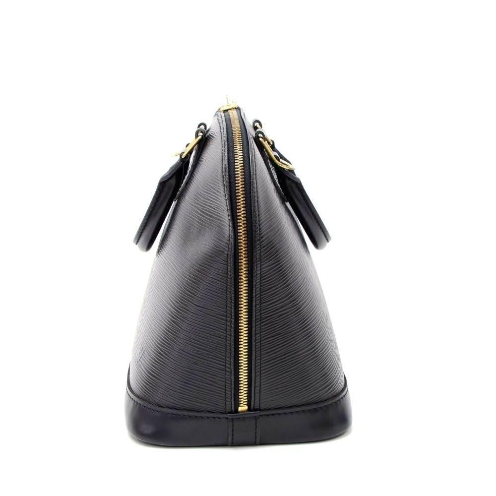 Women's Louis Vuitton Alma Black Epi Leather Hand Bag