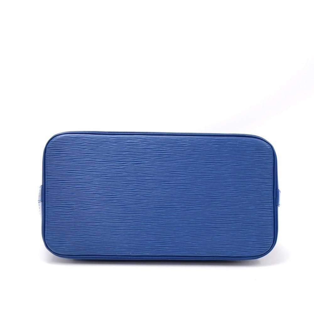 Louis Vuitton Alma Blue Epi Leather Hand Bag 1