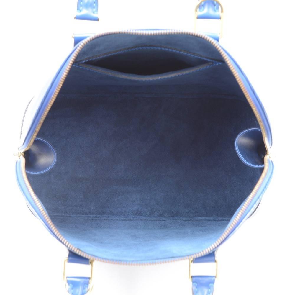 Louis Vuitton Alma Blue Epi Leather Hand Bag 6