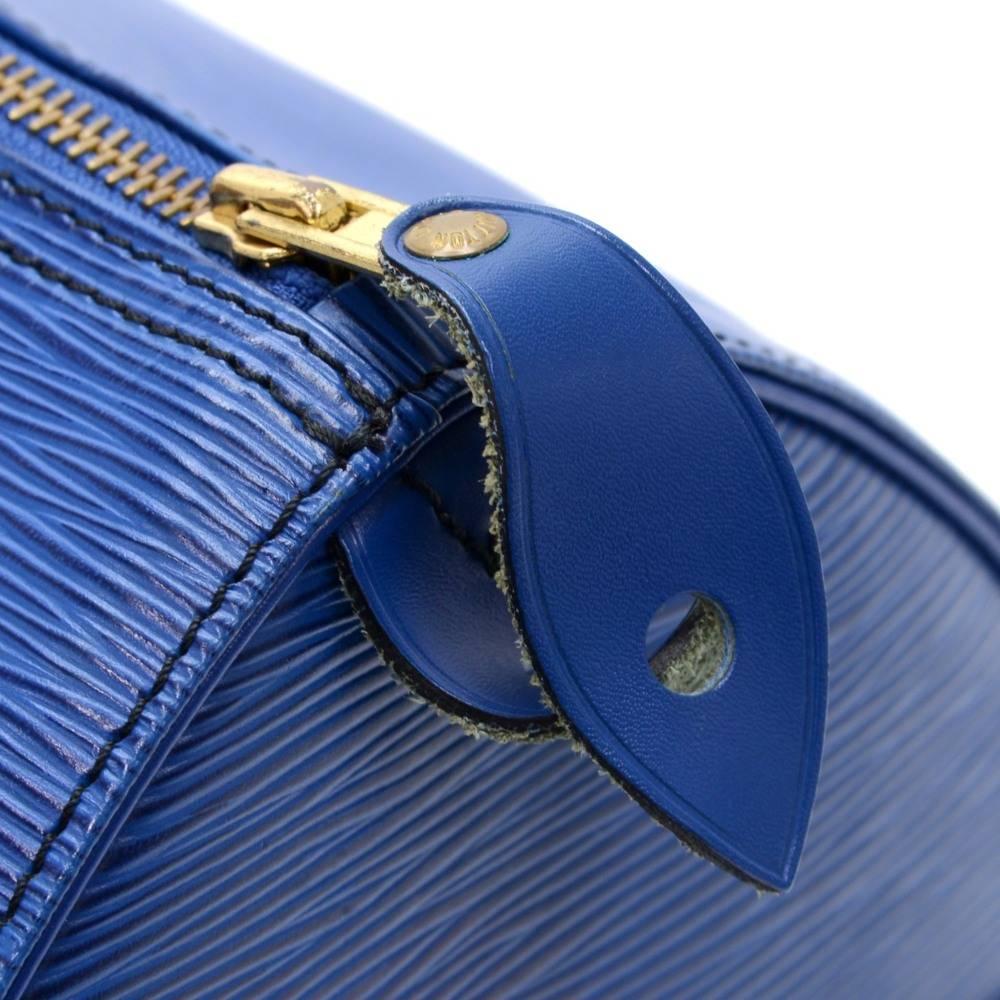 Women's Vintage Louis Vuitton Speedy 35 Blue Epi Leather City Hand Bag