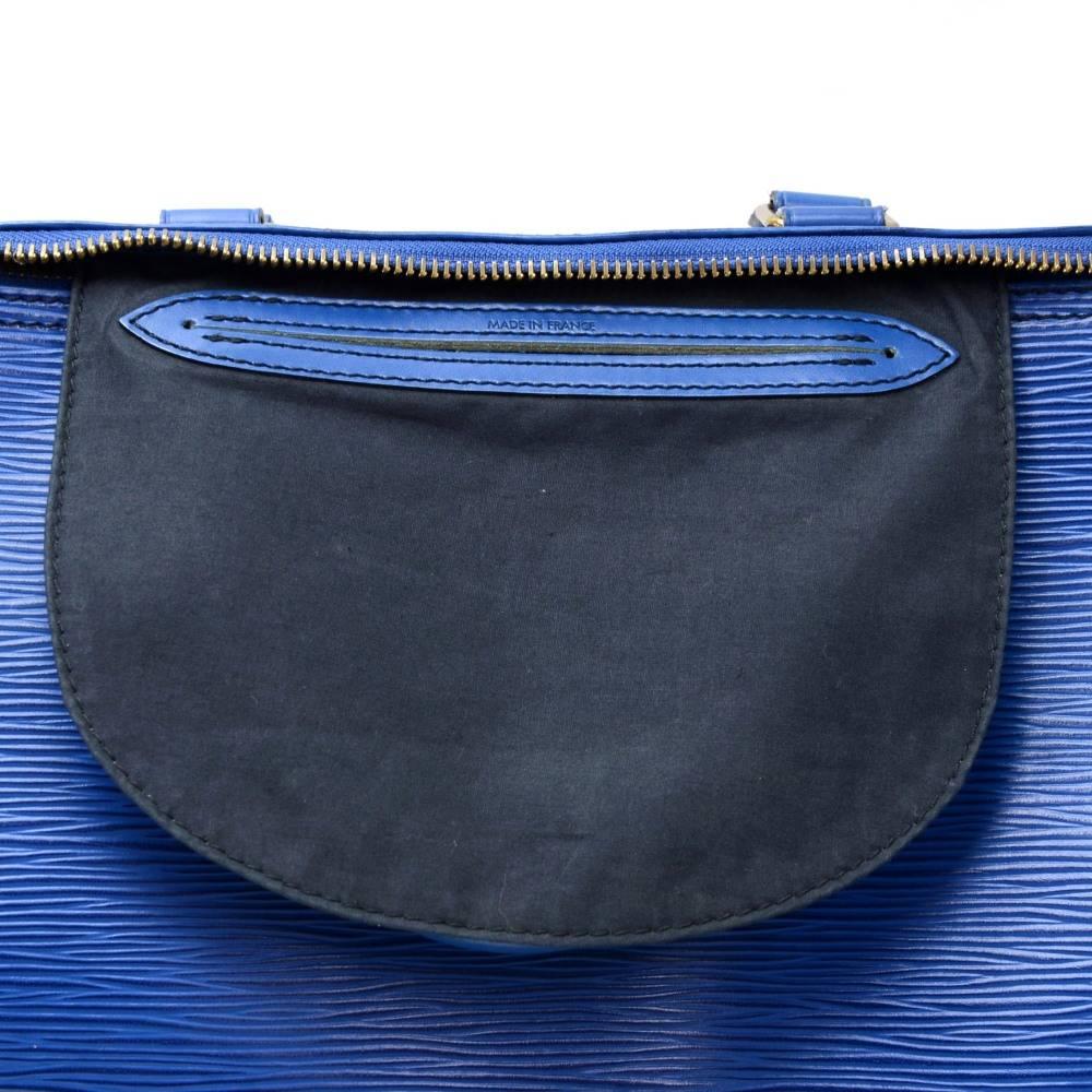 Vintage Louis Vuitton Speedy 35 Blue Epi Leather City Hand Bag 3