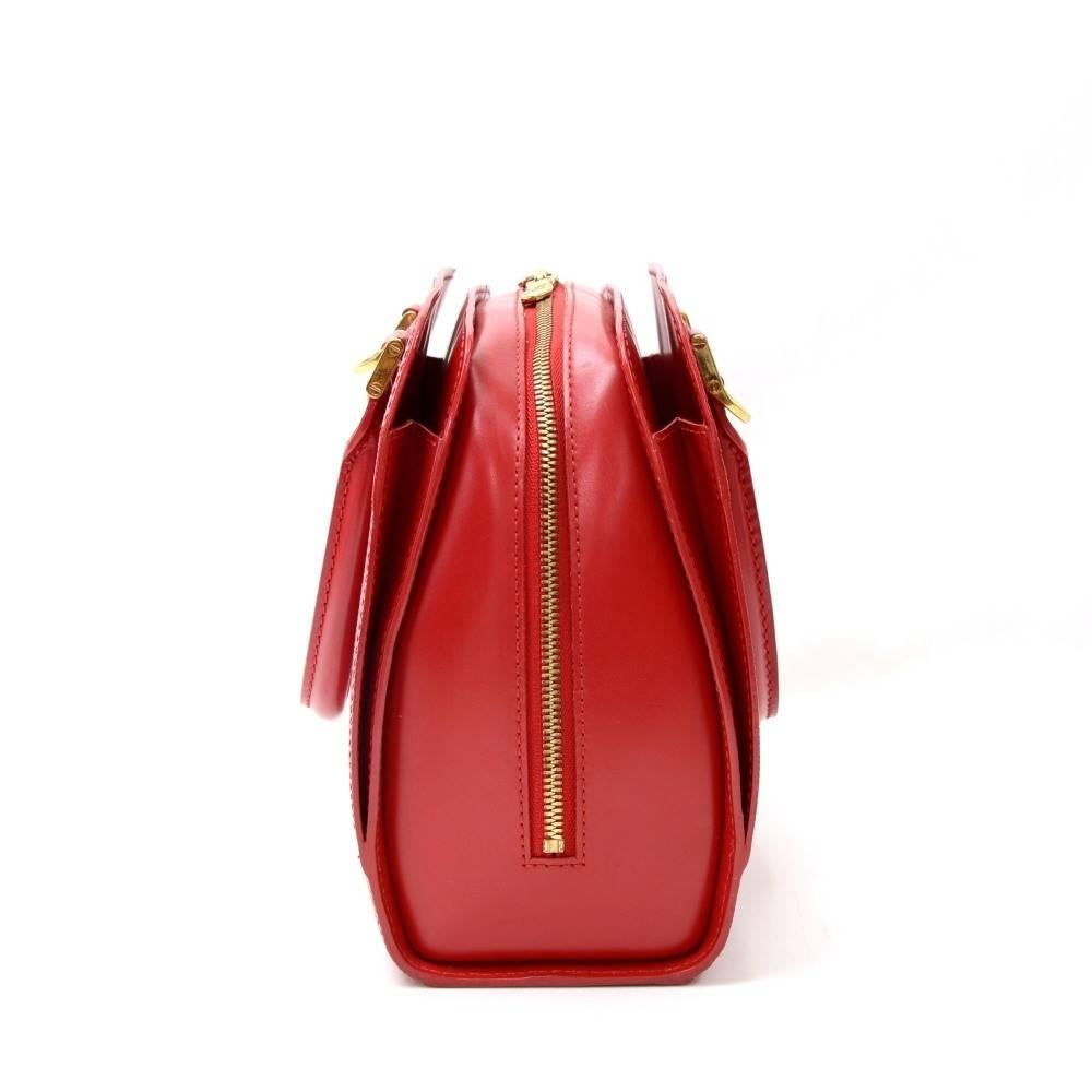 Louis Vuitton Pont Neuf Red Epi Leather Hand Bag In Good Condition In Fukuoka, Kyushu