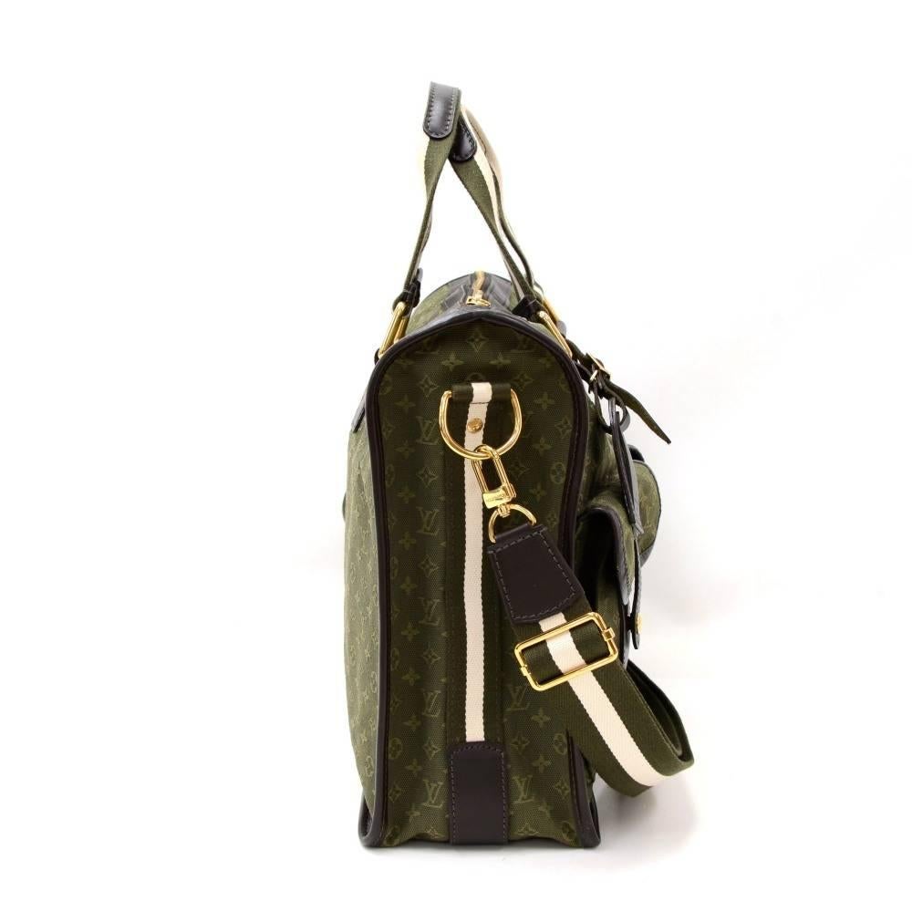 Women's Louis Vuitton Sac Mary Kate 48H Khaki Mini Lin Monogram Large Bag + Strap 