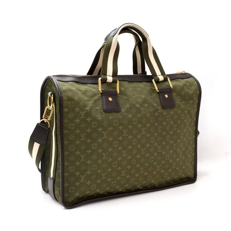 Louis Vuitton Green Canvas Fabric Mini Lin Sac Mary Kate Shoulder Bag Louis  Vuitton