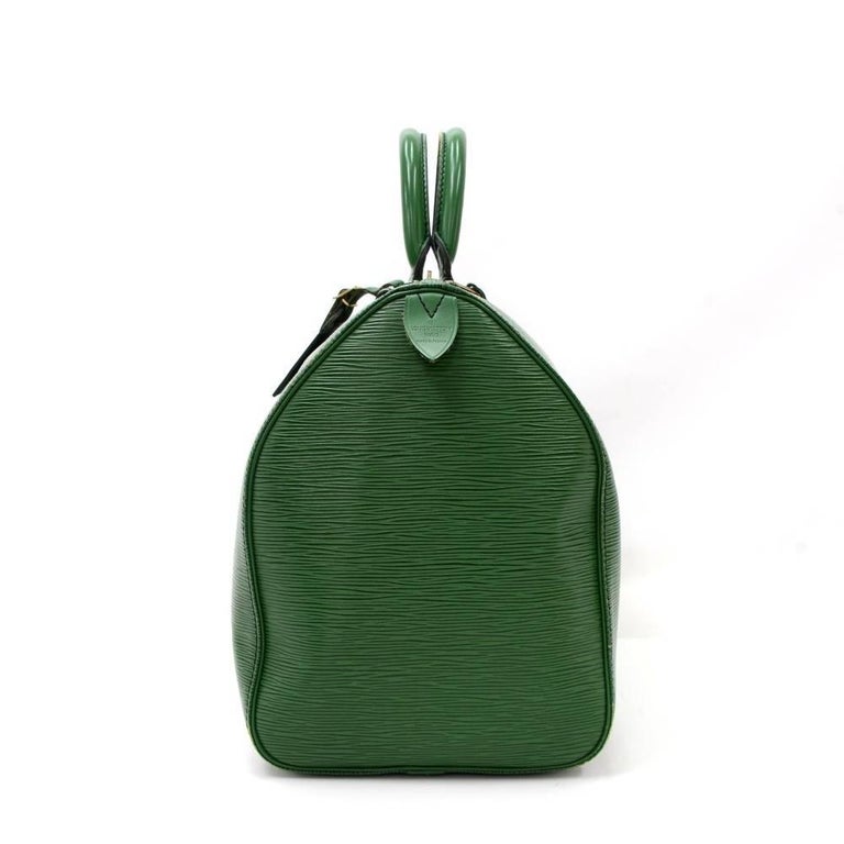 Vintage Louis Vuitton Keepall 45 Green Epi Leather Duffle Travel Bag at 1stDibs