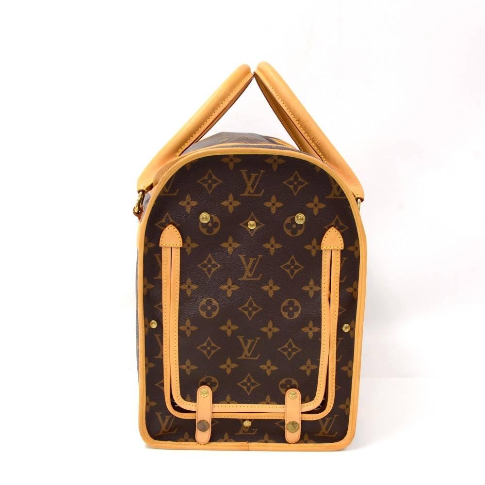 Brown Louis Vuitton Sac Chaussures 40 Monogram Canvas Pet Carry Bag