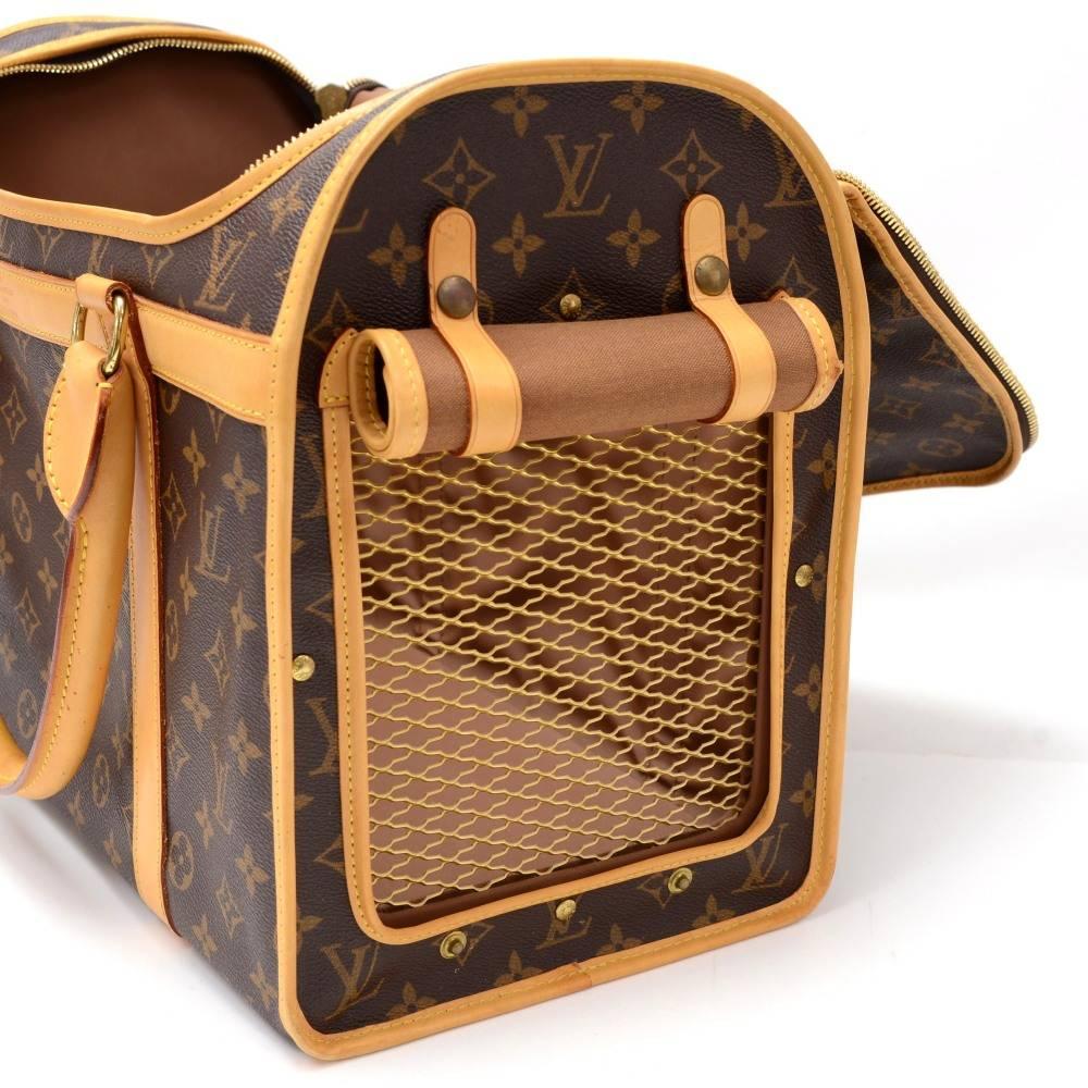 Louis Vuitton Sac Chaussures 40 Monogram Canvas Pet Carry Bag 3