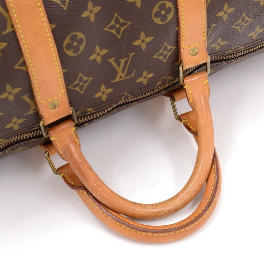 Women's or Men's Vintage Louis Vuitton Keepall 55 Bandouliere Monogram Canvas Duffel Travel Bag