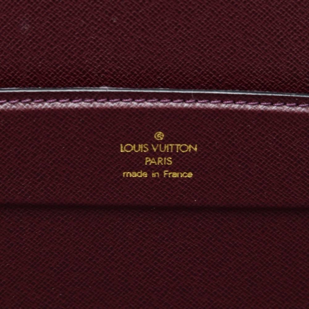 Louis Vuitton President Burgundy Taiga Leather Trunk Briefcase 2