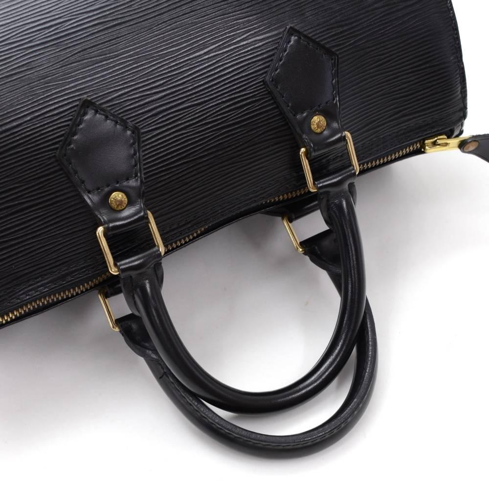 Vintage Louis Vuitton Speedy 25 Black Epi Leather City Hand Bag 3