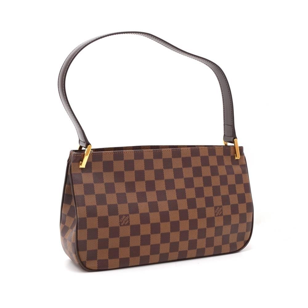 Brown Louis Vuitton Aubagne Ebene Damier Canvas Shoulder Hand Bag