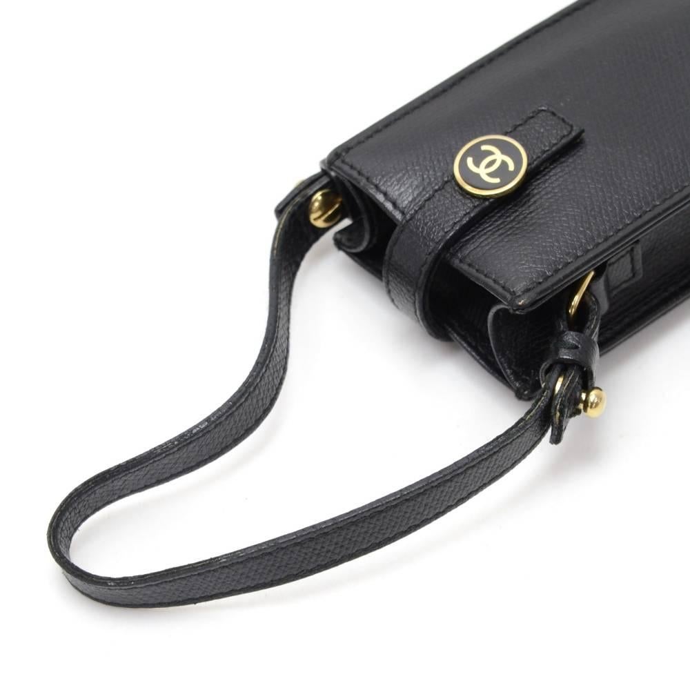 Chanel Black Calfskin Leather Mini Case 2