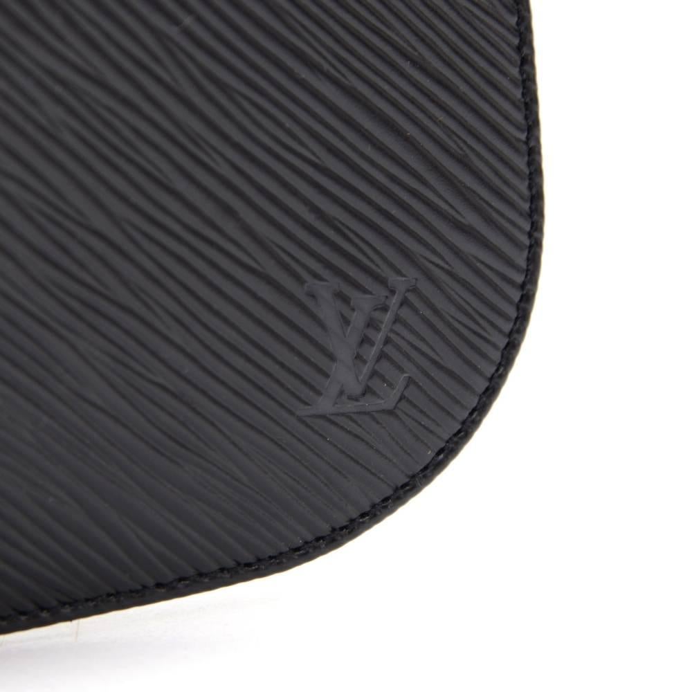 Louis Vuitton Pochette Demi Lune Black Epi Leather Hand Bag 2