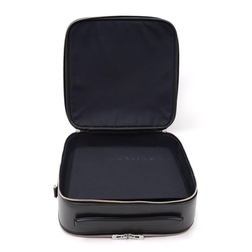 Louis Vuitton Black Taiga Leather Laptop Briefcase Bag + Strap 2