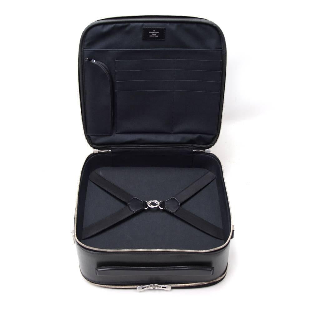 Louis Vuitton Black Taiga Leather Laptop Briefcase Bag + Strap 3