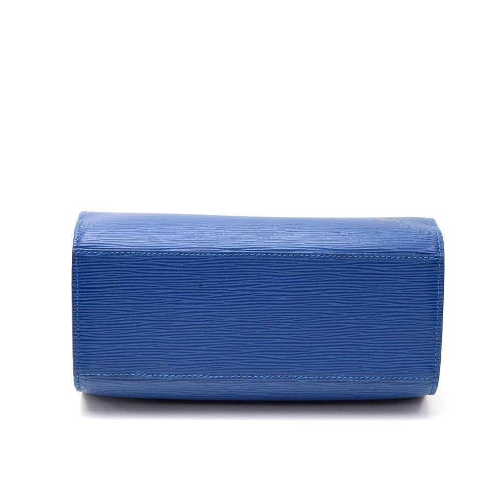 Louis Vuitton Pont Neuf Blue Epi Leather Handbag 1