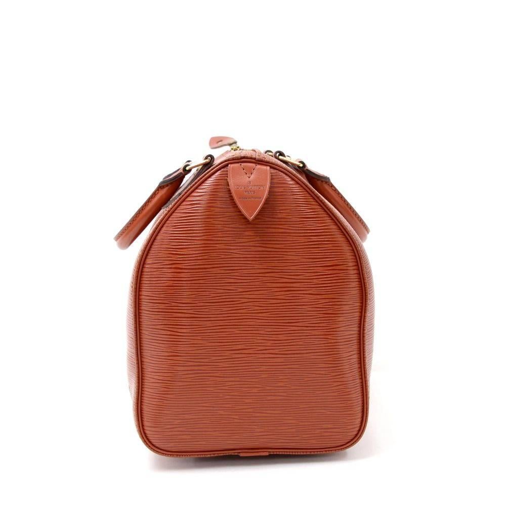 Vintage Louis Vuitton Speedy 30 Kenyan Fawn Epi Leather City Hand Bag In Good Condition In Fukuoka, Kyushu