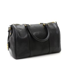 Vintage Chanel Boston Speedy Black Caviar Leather Hand Bag