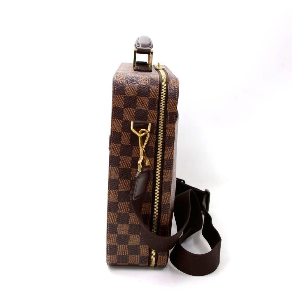 Louis Vuitton Porte Ordinateur Sabana Ebene Damier Briefcase Bag + Strap In Excellent Condition In Fukuoka, Kyushu