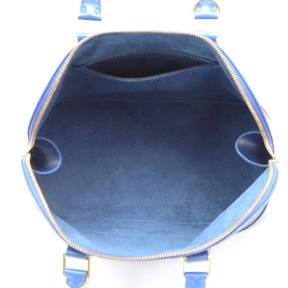 Louis Vuitton Alma Blue Epi Leather Hand Bag 5