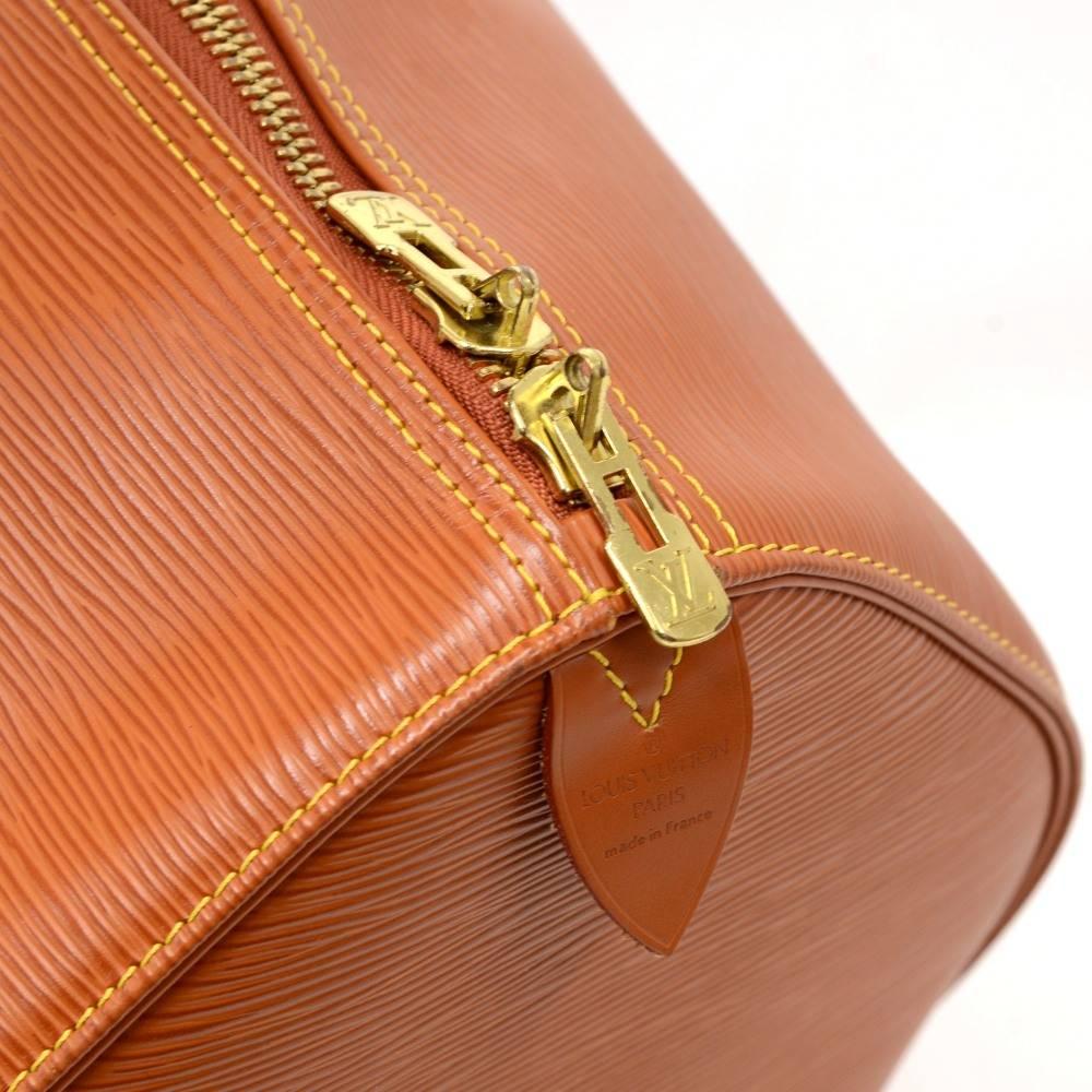 Women's or Men's Louis Vuitton Keepall 50 Brown Cipango Gold Epi Leather Travel Bag