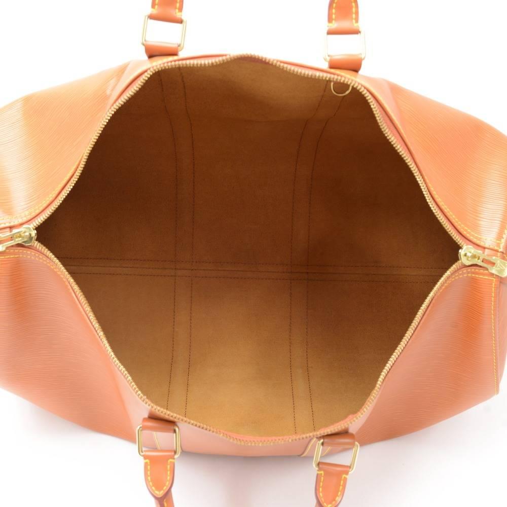 Louis Vuitton Keepall 50 Brown Cipango Gold Epi Leather Travel Bag 4