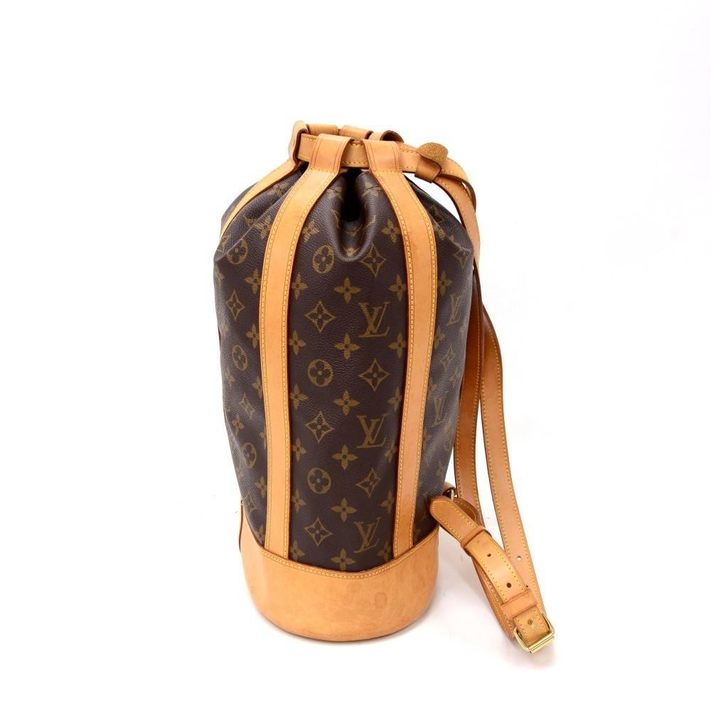 Black Louis Vuitton Randonnee Monogram Canvas Shoulder Bag