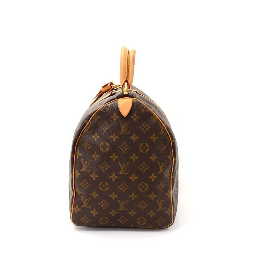 Brown Louis Vuitton Keepall 50 Monogram Canvas Duffle Travel Bag