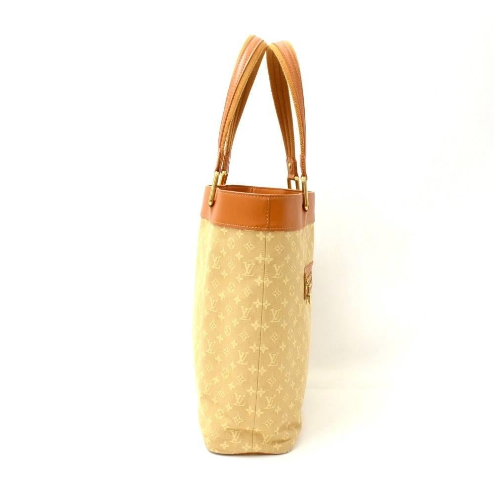 Women's Louis Vuitton Lucille GM Beige Mini Monogram Canvas Hand Bag