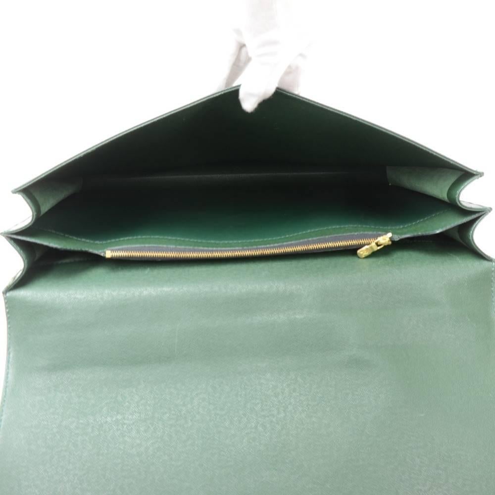 Louis Vuitton Tashkent Green Taiga Leather Briefcases 4