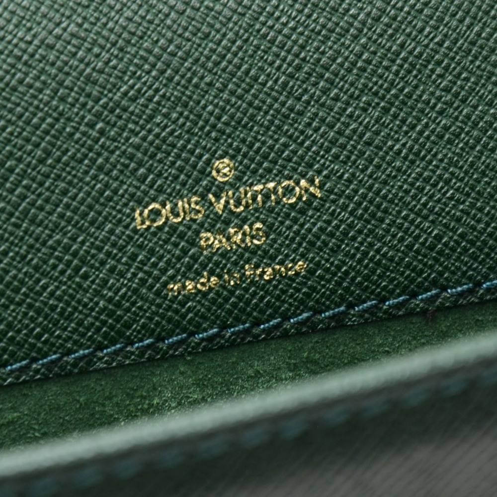 Louis Vuitton Tashkent Green Taiga Leather Briefcases 2