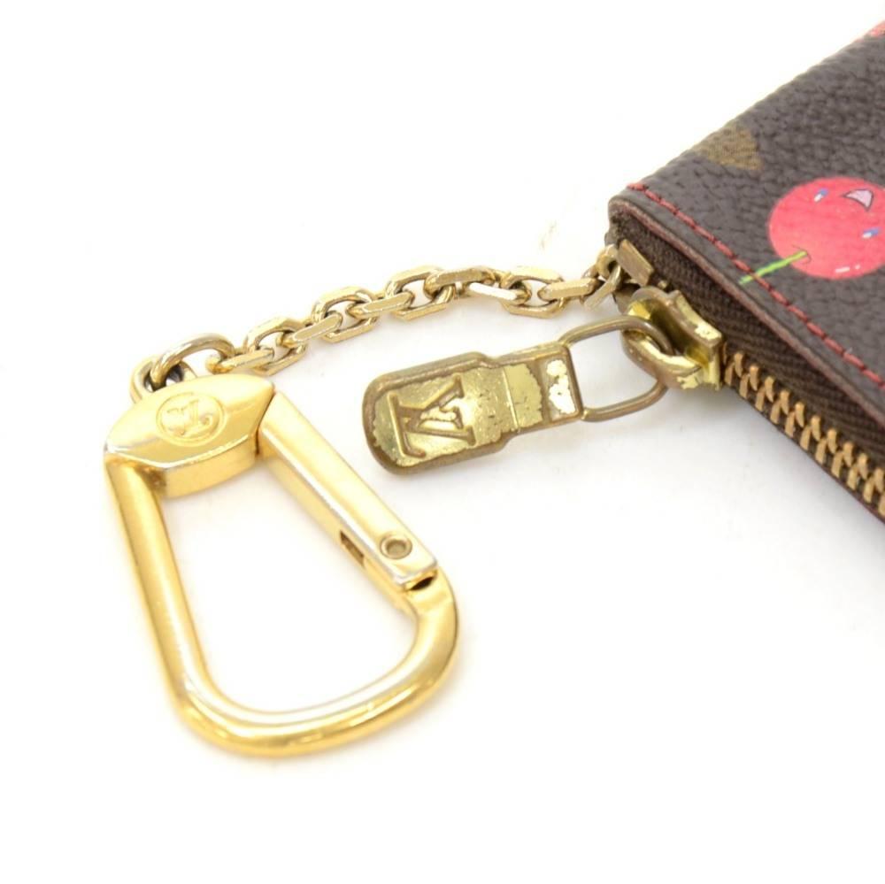 Louis Vuitton Pochette Cles Cherry Monogram Canvas Coin Key Case 2