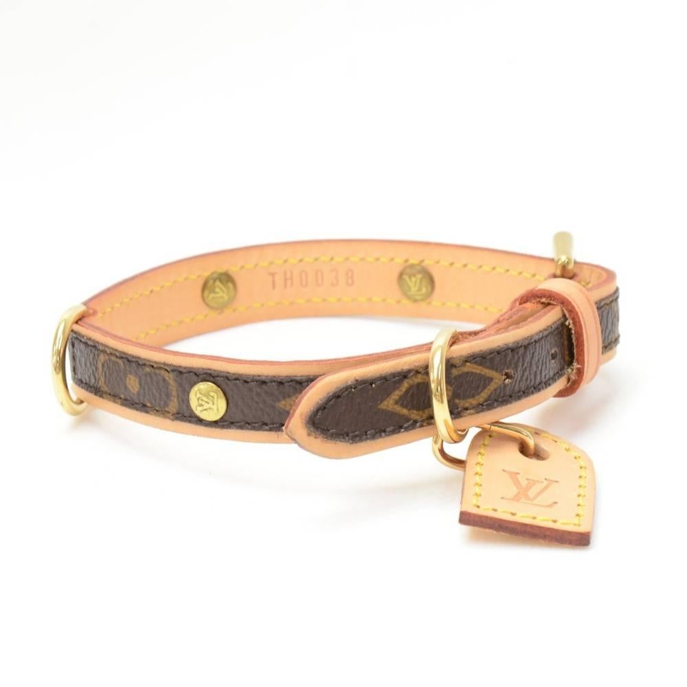 Louis Vuitton Laisse MM + Collier Baxter PM Monogram Canvas Dog Leash 1