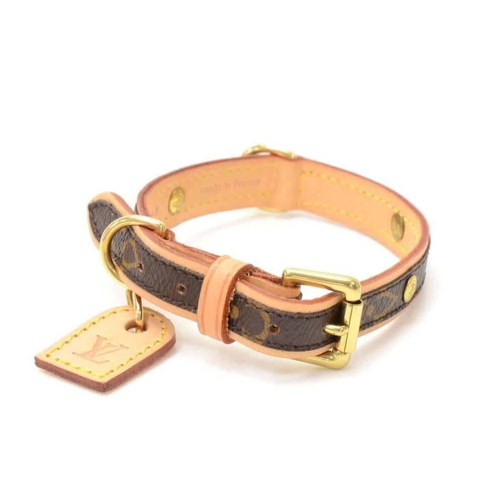 Women's or Men's Louis Vuitton Laisse MM + Collier Baxter PM Monogram Canvas Dog Leash