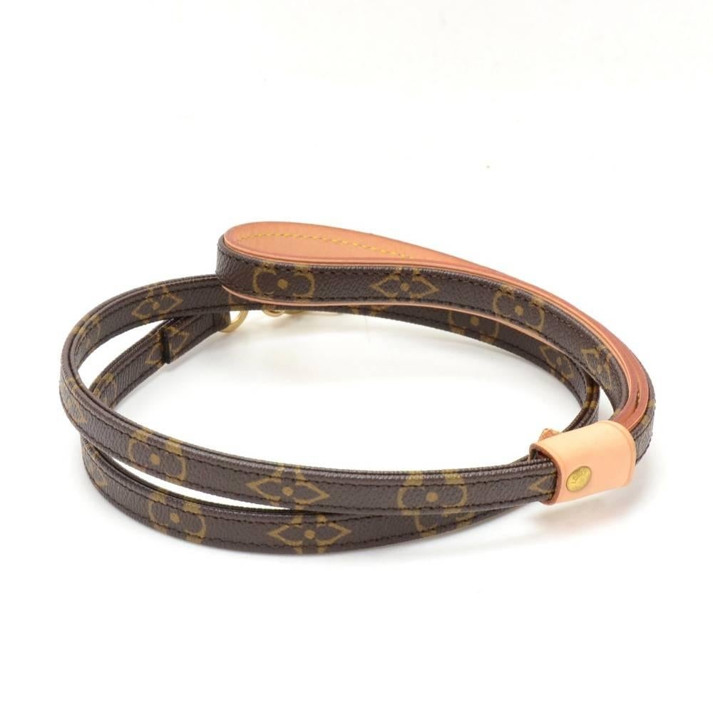 Louis Vuitton Laisse MM + Collier Baxter PM Monogram Canvas Dog Leash In Excellent Condition In Fukuoka, Kyushu