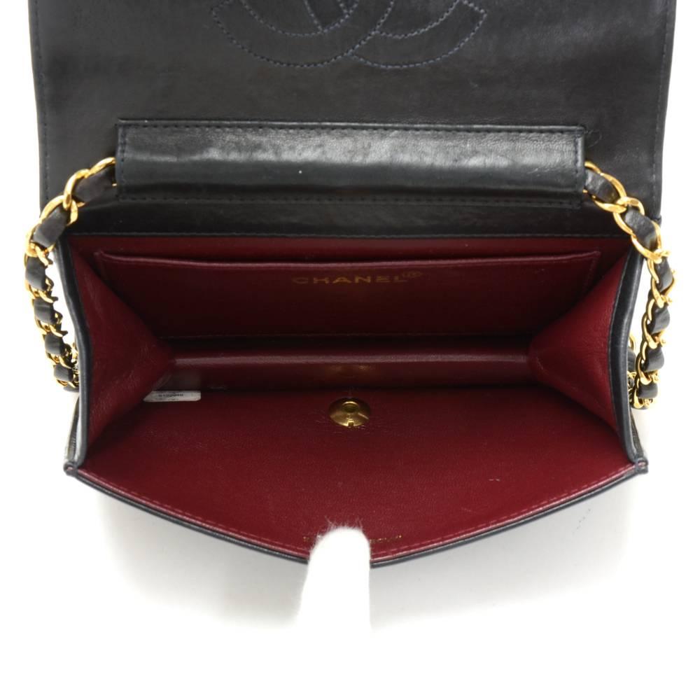 Chanel Black Quilted Leather Shoulder Flap Mini Bag Ex 6
