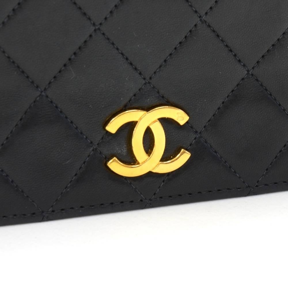Chanel Black Quilted Leather Shoulder Flap Mini Bag Ex 1