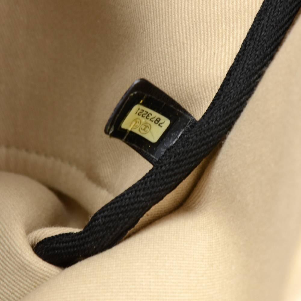 Chanel Black Cotton x Leather 2 in 1 Shoulder Backpack Bag 5