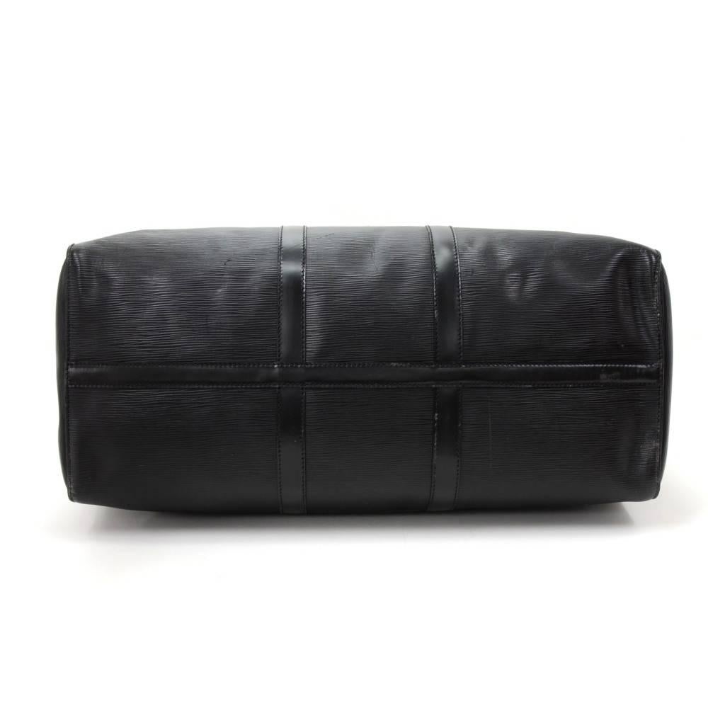 Vintage Louis Vuitton Keepall 50 Black Epi Leather Travel Bag 1