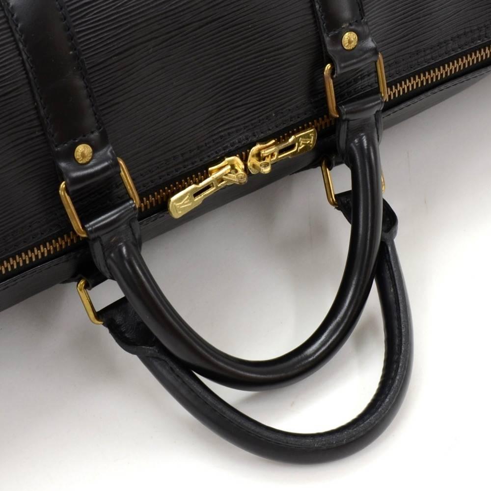 Vintage Louis Vuitton Keepall 50 Black Epi Leather Travel Bag 3
