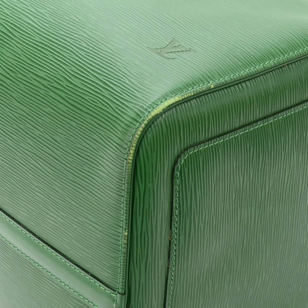 Louis Vuitton Vintage Keepall 55 Green Epi Leather Duffle Travel Bag 3