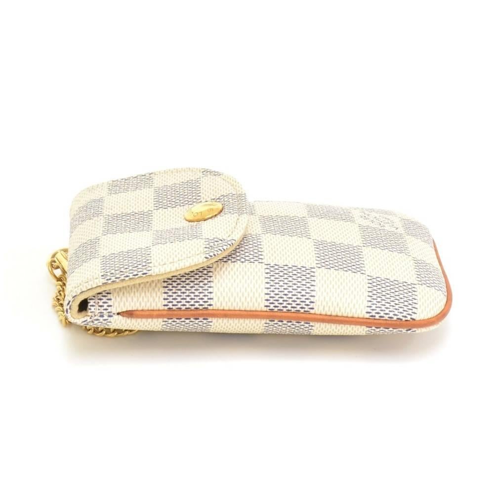 Women's or Men's Louis Vuitton Etui Telephone MM Damier Azur Canvas Phone Case