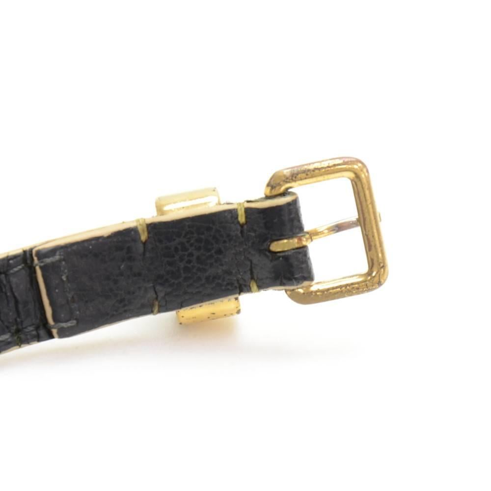 Louis Vuitton Black Suhali Leather Studs Double Tour Bracelet 3
