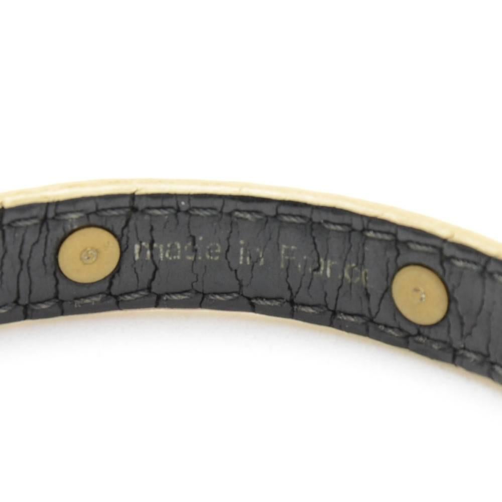 Louis Vuitton Black Suhali Leather Studs Double Tour Bracelet 5