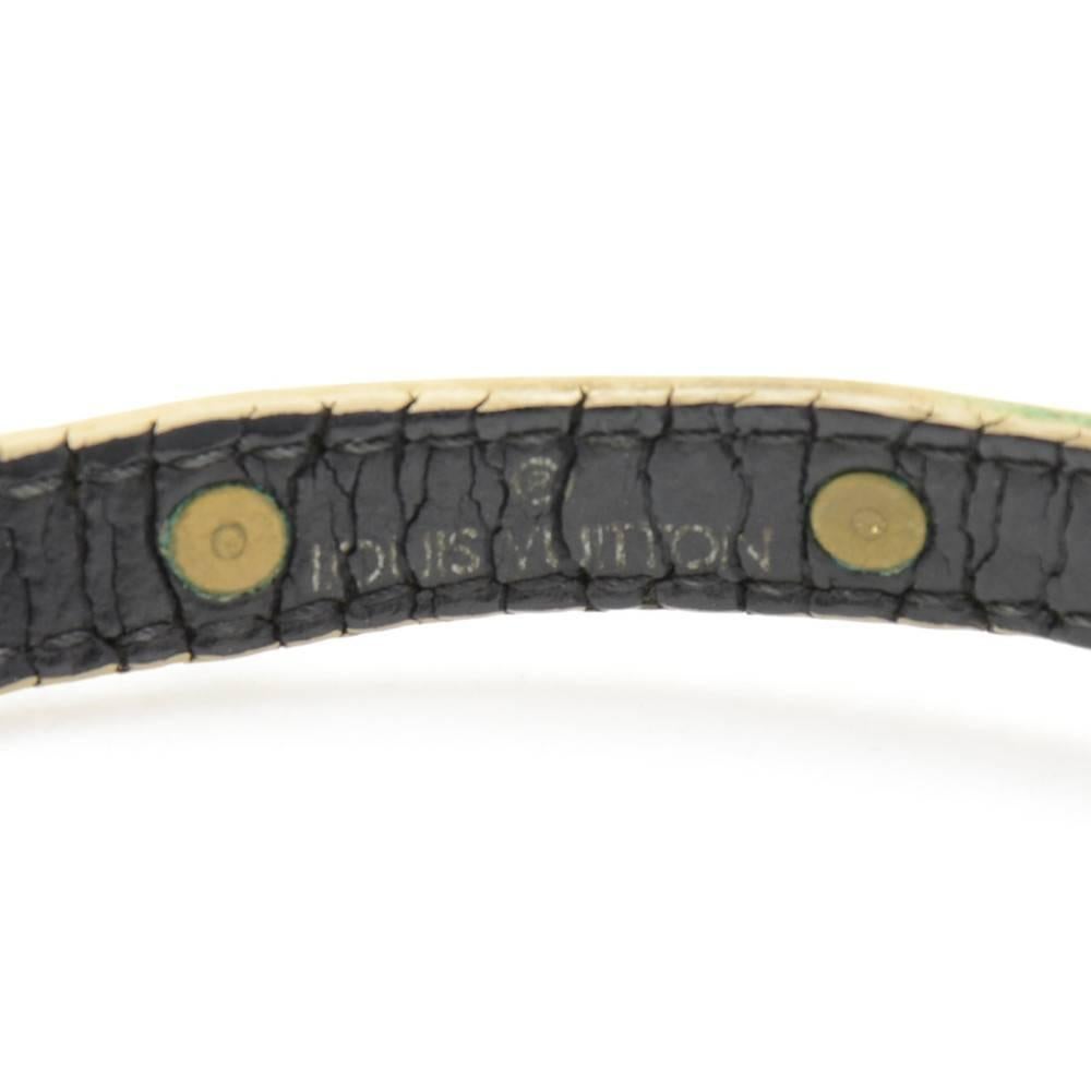 Louis Vuitton Black Suhali Leather Studs Double Tour Bracelet 4