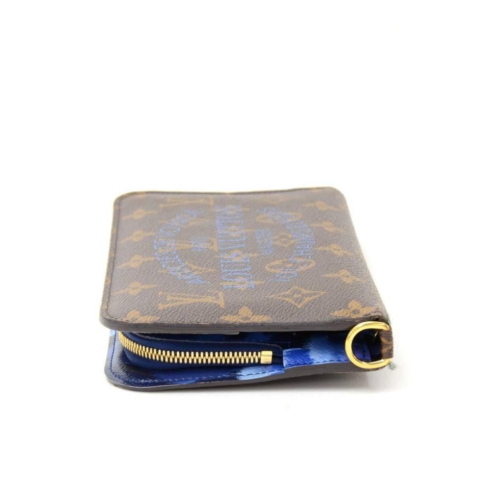 Black Louis Vuitton Insolite Ikat Flower Grand Blue Monogram Canvas Wallet -2013 Limit