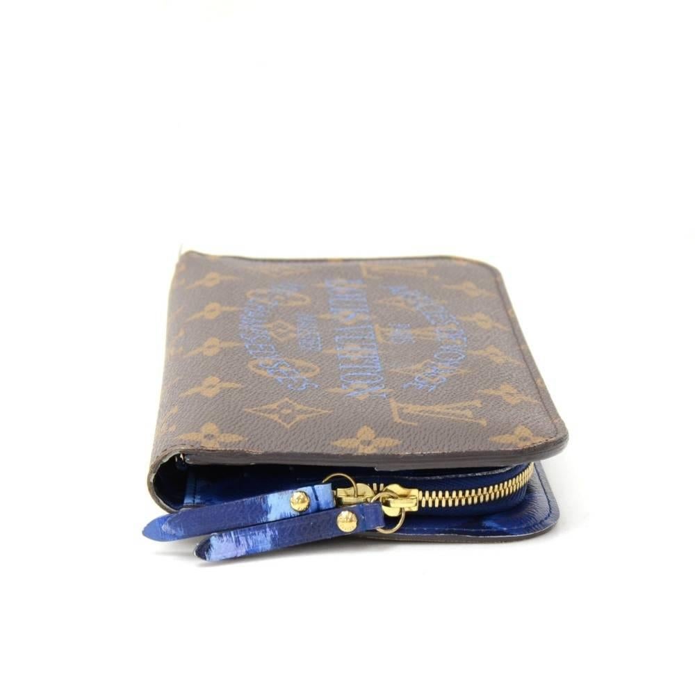 Louis Vuitton Insolite Ikat Flower Grand Blue Monogram Canvas Wallet -2013 Limit In Good Condition In Fukuoka, Kyushu